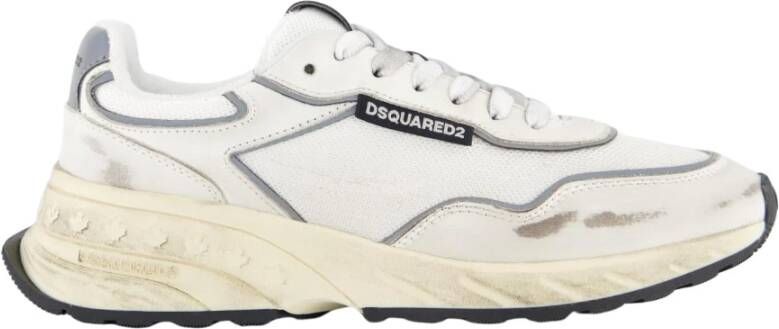 Dsquared2 Lage Top Veterschoenen White Dames