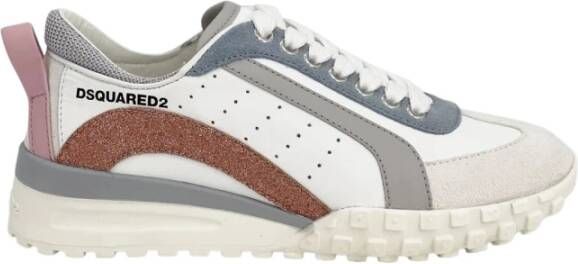 Dsquared2 Legend Sneakers Glitterinzetten Wit White Dames