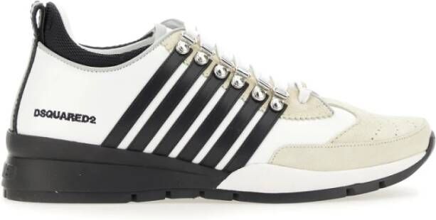 Dsquared2 Legendarische Leren Sneaker Gemaakt in Italië White Heren