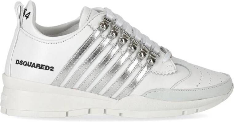 Dsquared2 Legendarische Witte Leren Sneaker White Dames