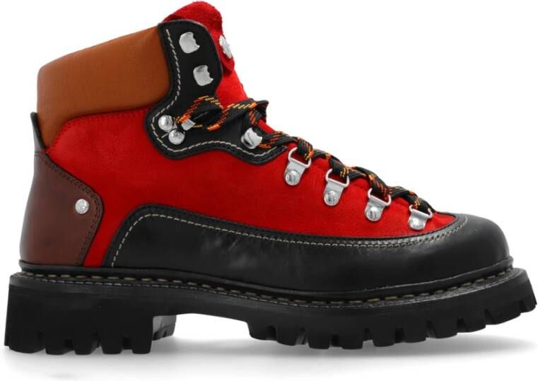 Dsquared2 Leren laarzen Canadian Red Heren