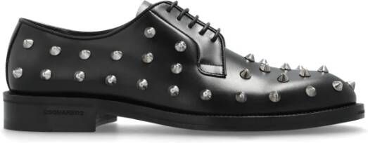 Dsquared2 Leren laarzen met studs Black Heren