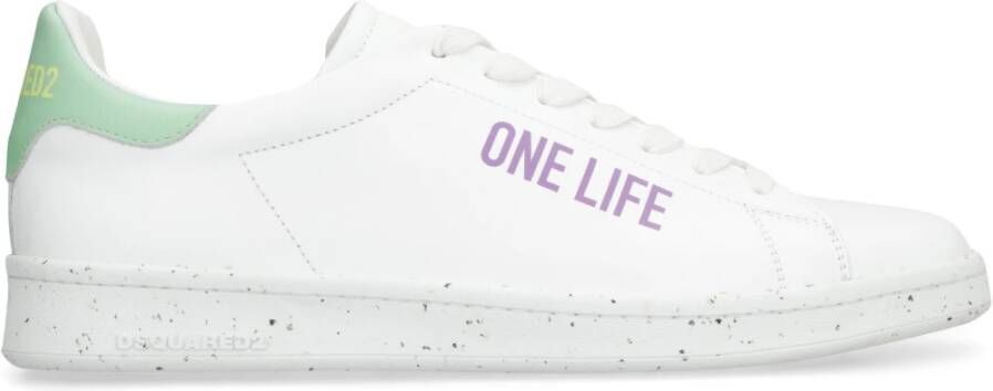 Dsquared2 Leren lage sneakers White Heren