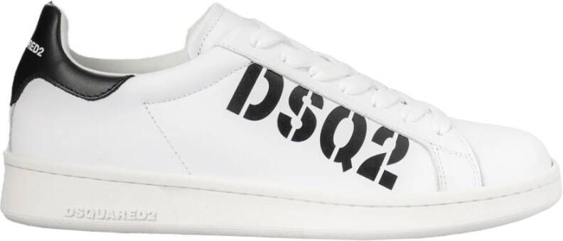 Dsquared2 Leren Logo Sneakers White Dames