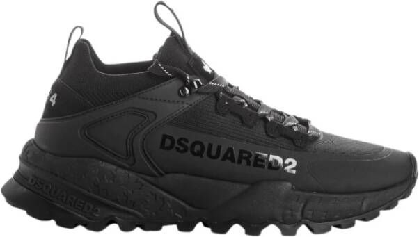 Dsquared2 Leren Polyester Sneakers met Rubberen Zool Black Dames