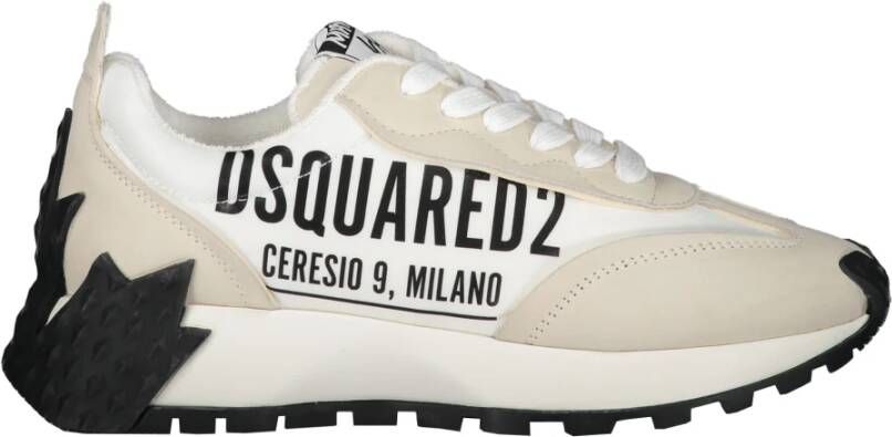 Dsquared2 Leren Sneakers met Logodetail White Dames