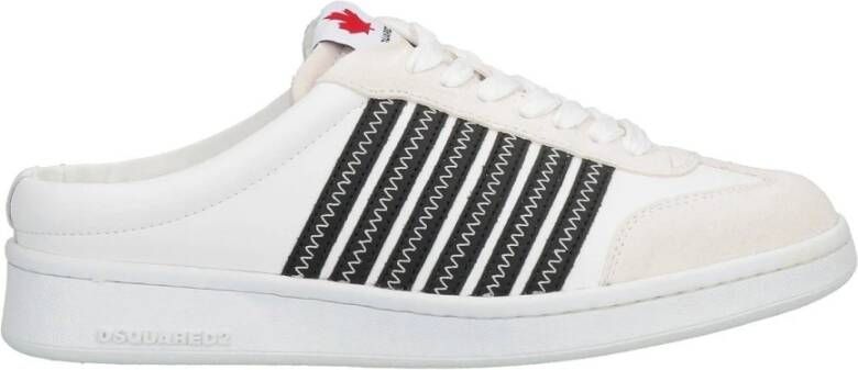 Dsquared2 Leren Sneakers met Open Achterkant White Dames