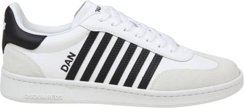 Dsquared2 Leren Sneakers Zwart Wit Aw24 White Heren