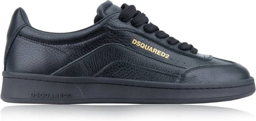 Dsquared2 Leren Veterschoenen Gemaakt in Italië Black Heren