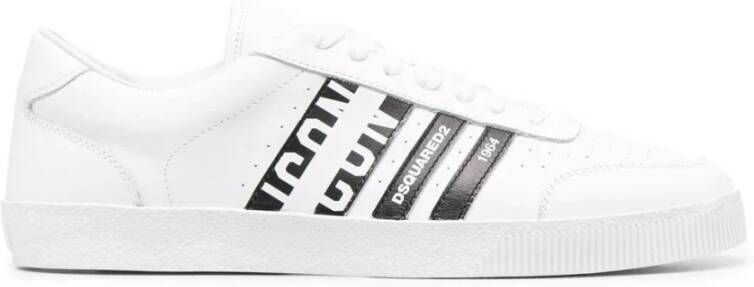 Dsquared2 Logo-geëmsteerde low-top sneakers Wit Heren