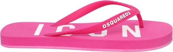 Dsquared2 Elegante zomerse teenslippers voor vrouwen Roze Dames