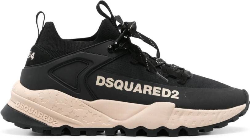 Dsquared2 Platte Sneakers voor Vrouwen Black Heren