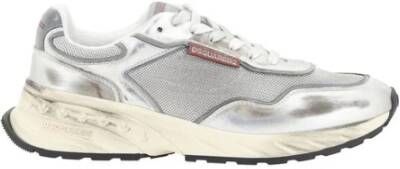 Dsquared2 Retro Vintage Panel Sneakers met Gestructureerde Zool White Heren