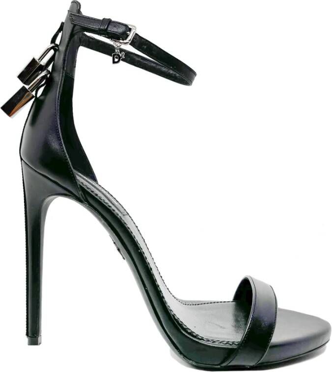 Dsquared2 Verhoog je stijl met hoge hak sandalen Black Dames