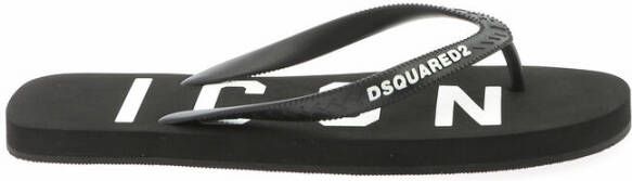 Dsquared2 Stijlvolle zwarte slippers voor vrouwen Black Dames