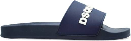 Dsquared2 Slippers met logo Blue Heren