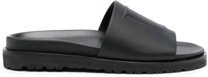 Dsquared2 Slippers met reliëflogo Black Heren