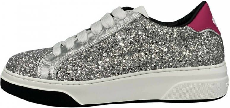 Dsquared2 Glitter Sneakers Zilver 36 Grijs Dames