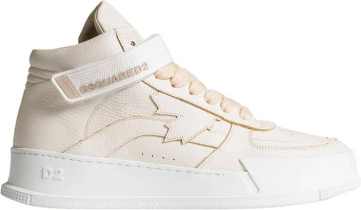 Dsquared2 Hoge Sneakers voor Heren met Veters Klittenband White Heren