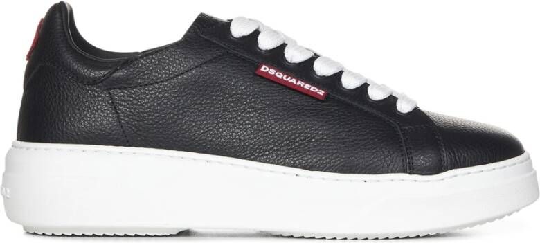 Dsquared2 Zwarte Katoen Elastaan Sneakers Black Heren