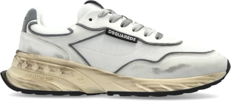 Dsquared2 Lage Top Veterschoenen White Dames