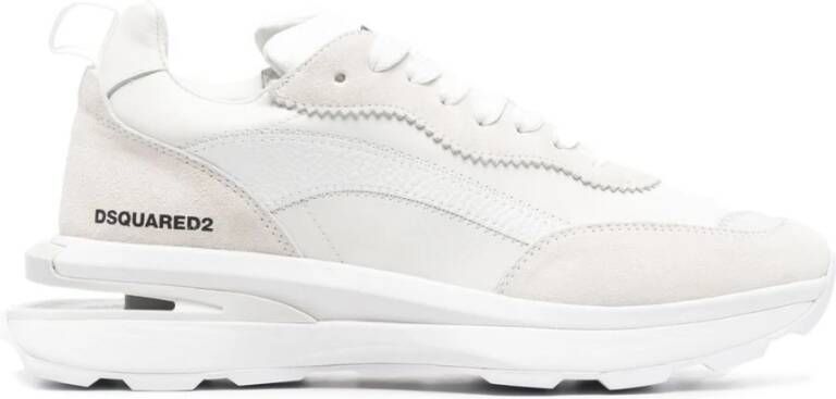 Dsquared2 Slash Sneakers met Dikke Zool White Heren