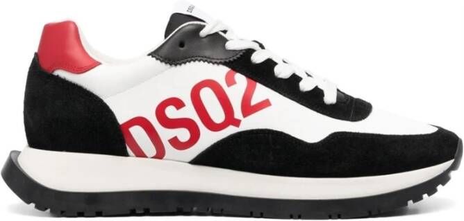 Dsquared2 Running sneaker met kalfssuède details