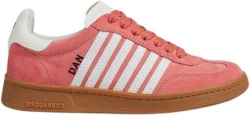 Dsquared2 Sportieve Gestreepte Sneakers voor Vrouwen Orange Dames