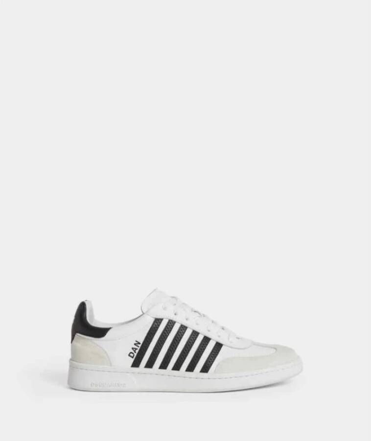 Dsquared2 Sportieve Gestreepte Sneakers White Heren