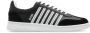 Dsquared2 Zwarte Leren Sneakers met Strepen Black Heren - Thumbnail 3