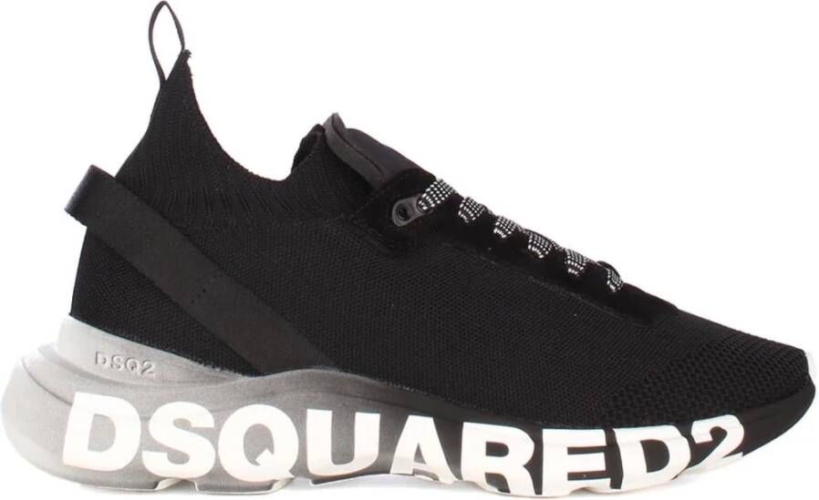 Dsquared2 Fly Sneakers Trendsettende elastische sneakers met gradient zool Black Heren