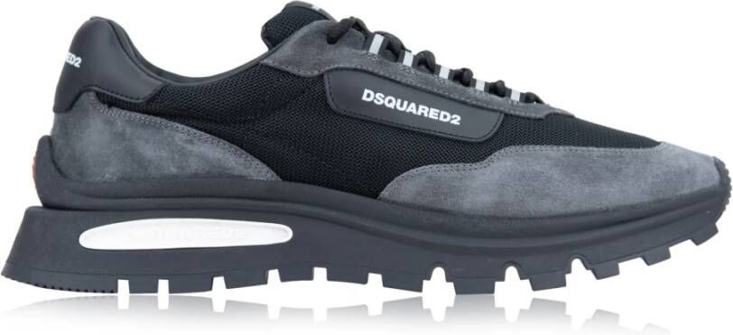 Dsquared2 Suède Veterschoenen voor Heren Black Heren