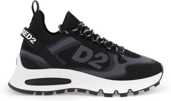 Dsquared2 Technische Gebreide Sneakers met Tubulaire Veters Black Heren