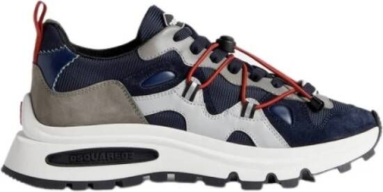 Dsquared2 Trekking Stijl Sneakers van Nubuck Leer en Nylon Blauw Heren