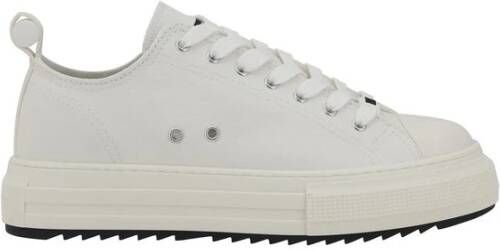 Dsquared2 Italiaanse Katoenen Vetersneakers voor Heren White Heren