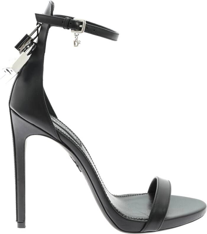 Dsquared2 Verhoog je stijl met hoge hak sandalen Zwart Dames