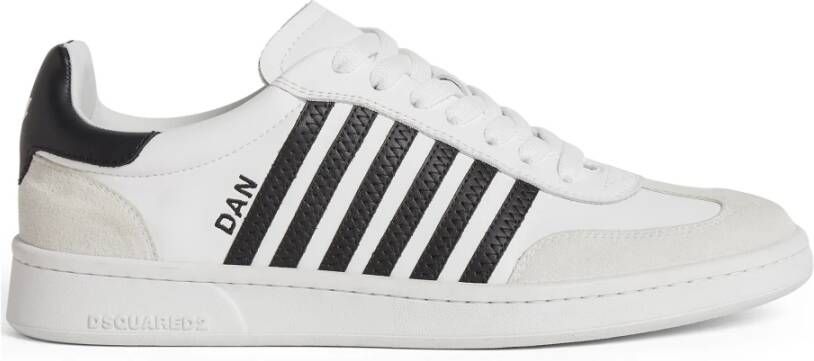 Dsquared2 Vintage Leren Sneakers White Heren