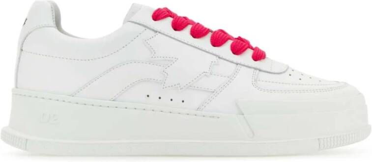 Dsquared2 Witte leren Canadese sneakers Trendy model Wit Dames