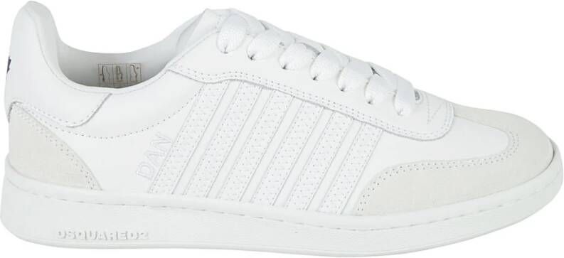 Dsquared2 Witte Leren Sneakers White Dames