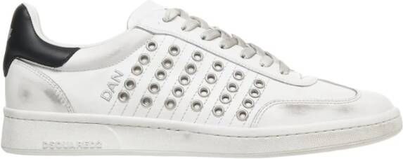 Dsquared2 Witte Sneakers met Contrast Hiel White Heren