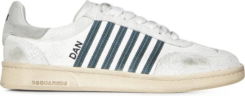 Dsquared2 Witte Sneakers met Esdoornblad Logo White Heren