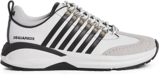 Dsquared2 Witte Sneakers met Zijstreep Detail White Heren