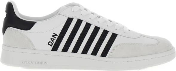 Dsquared2 Witte Sneakers Vitello+Crosta Bianco+Nero Multicolor Heren