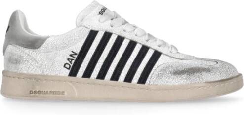 Dsquared2 Witte Suède Leren Heren Sneakers White Heren