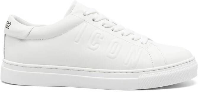 Dsquared2 Witte Veterschoenen met Gevulkaniseerde Zool White Dames