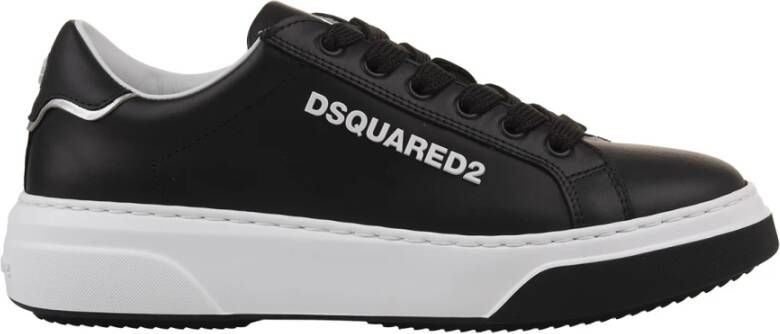 Dsquared2 Zwarte Bumper Sneakers met Contrasterende Inzetstukken Black Dames
