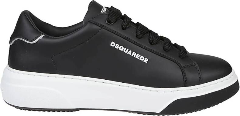 Dsquared2 Zwarte Bumper Veterschoenen Black Dames