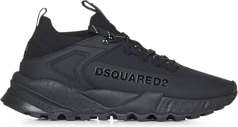 Dsquared2 Zwarte hardloopsneakers met schokabsorberende zool Black Heren