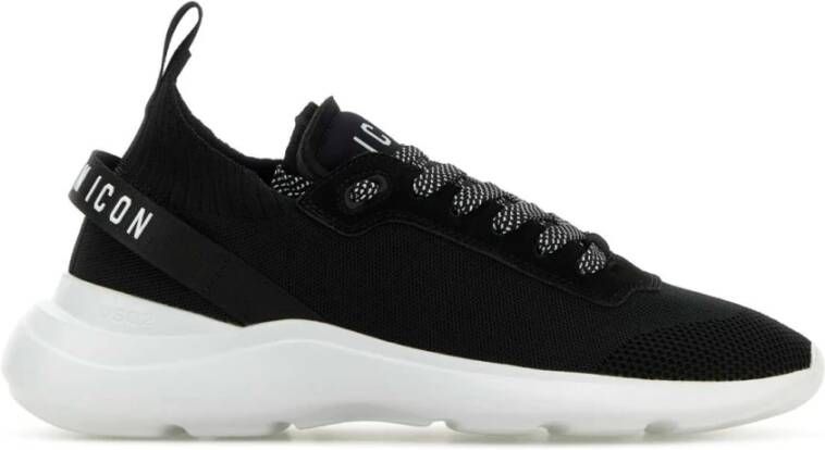 Dsquared2 Zwarte Icon Fly Sneakers Black Heren