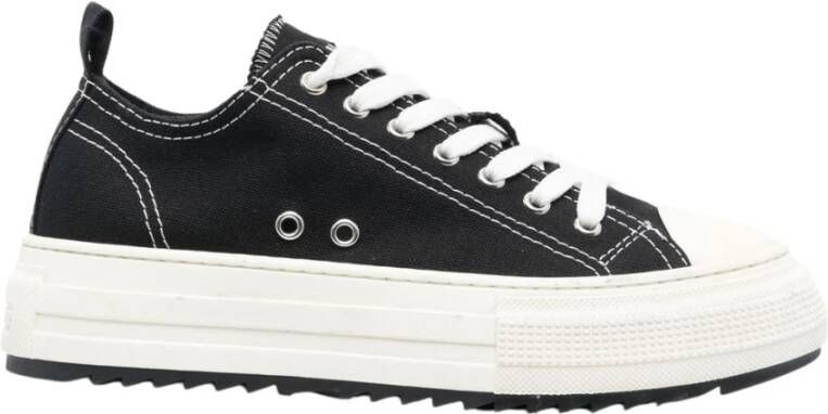 Dsquared2 Zwarte Sneakers Regular Fit Geschikt voor Alle Temperaturen Andere Vezels 100% Black Dames